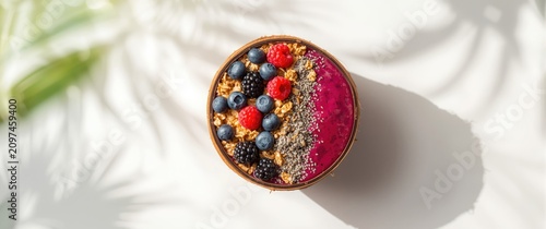 Colorful Smoothie Bowl Topp...