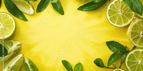 Lime Slices and Fresh Green...