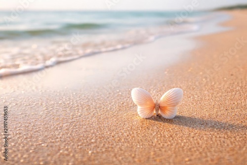 Delicate Seashell on Serene...