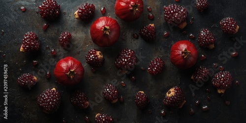 Pomegranates and Raspberrie...