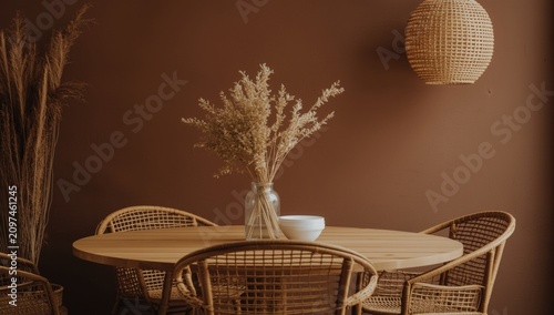Bohemian Dining Area with R...