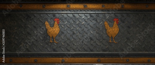 Steel flooring panel featur...