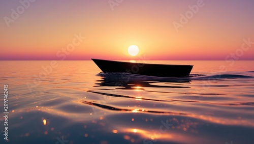 Picturesque sunset over the...