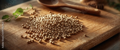 Coriander Seeds Piled on a ...