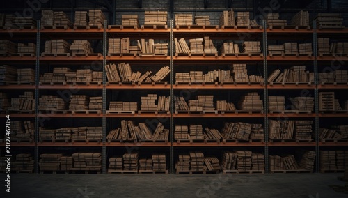 Vertical warehouse shelving...