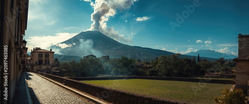 Volcano Erupting with Smoke...
