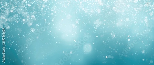 Soft Blue Snowfall Backgrou...