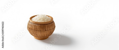 Woven Bamboo Bowl Filled wi...