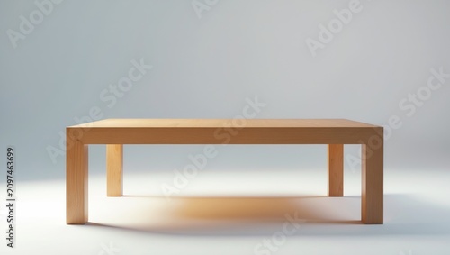 Wooden table isolated on wh...
