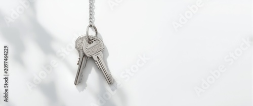 Metal Keys Hanging on a Sil...