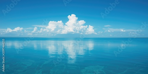 Calm ocean surface reflecti...