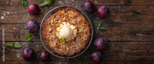 Plum Crumble Dessert Topped...