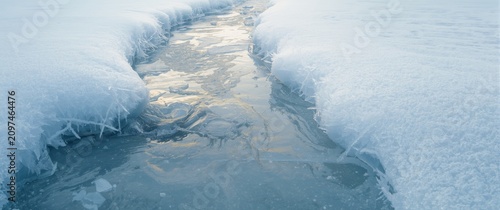 Ice Cracks Reflecting Light...