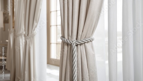Elegant Neutral Curtains Ti...
