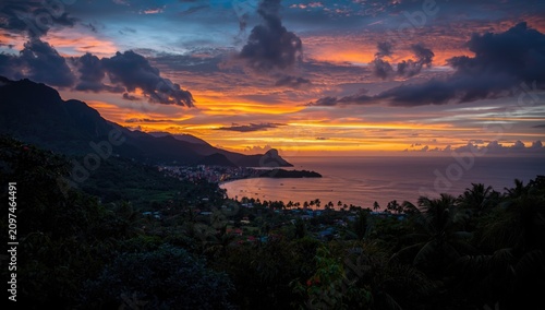 Tropical Sunset Over Coasta...