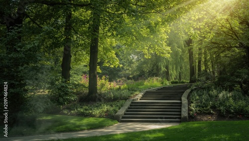 Lush Green Garden Pathway L...
