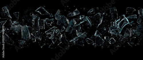 Shattered Glass Pieces Scat...