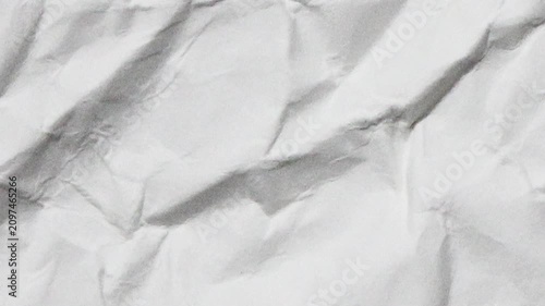 Seamless Crumpled White Paper left to right horizonta Animation
