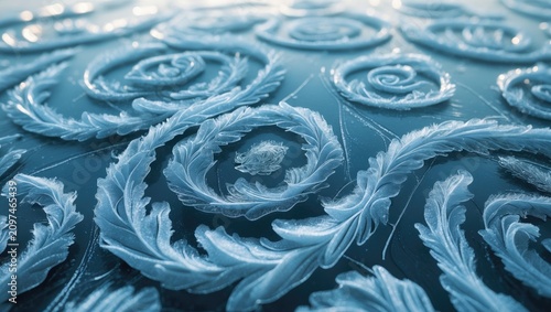 Beautiful icy patterns on t...