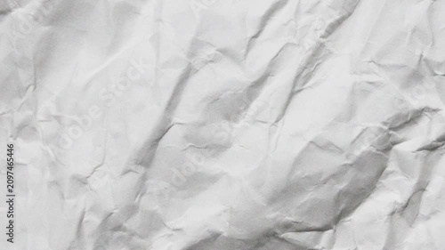 Seamless Crumpled White Paper left to right horizonta Animation
