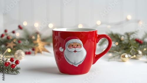 Red Santa Mug Surrounded by...