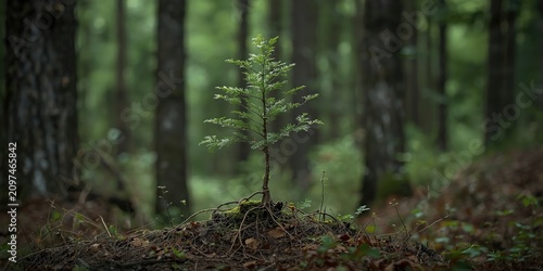 Young Tree Growing on Fores...