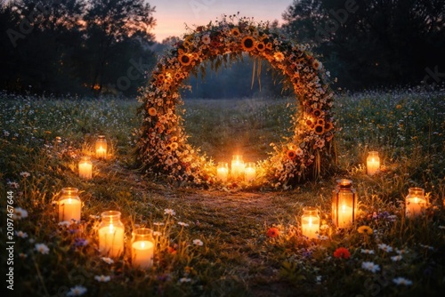 Floral Archway Surrounded b...