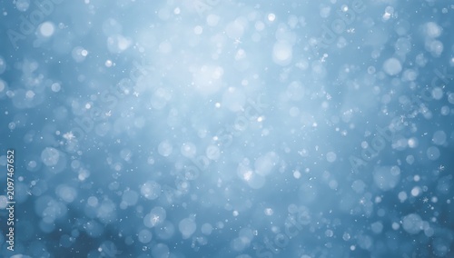 Soft Blue Snowfall Backgrou...