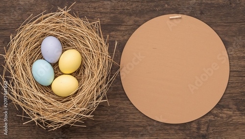 Colorful Easter Eggs Nestle...