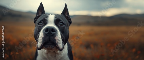 Close-up of a dog in a fiel...