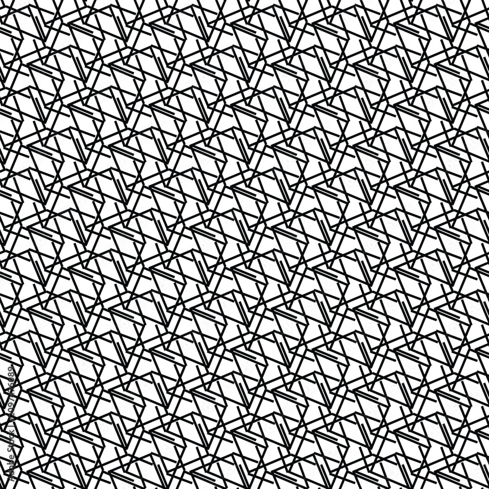 Obraz premium Intricate black and white geometric pattern with a modern, stylish appeal.