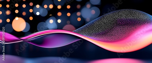 Abstract fluidic forms in vibrant colors