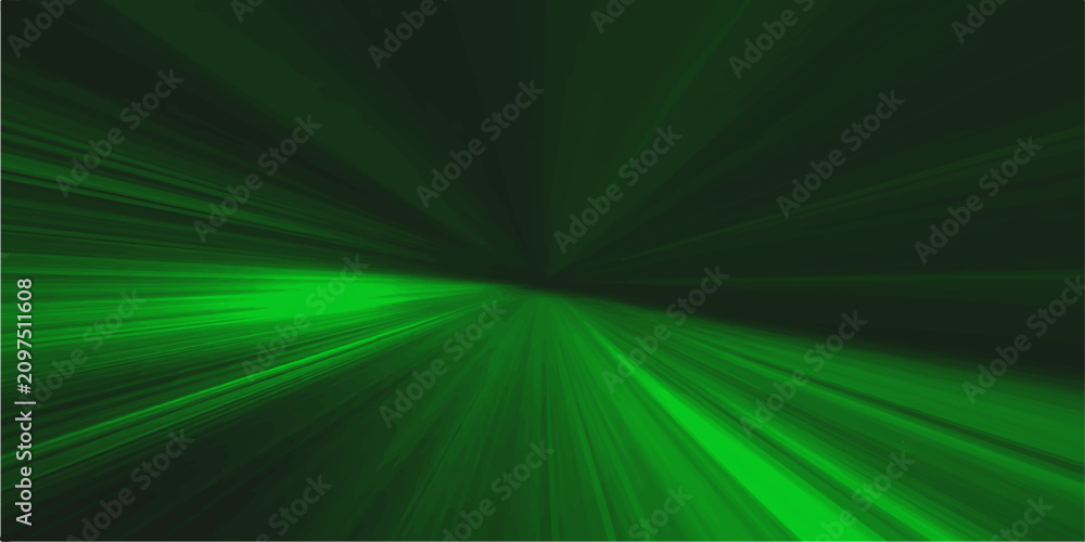 Obraz premium Abstract green and black background with glowing digital laser lines, futuristic energy rays, and vibrant motion light patterns