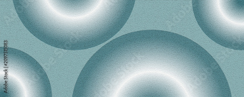 Bild auf Leinwand Teal abstract background with blurred gradient circles and fine canvas noise tex