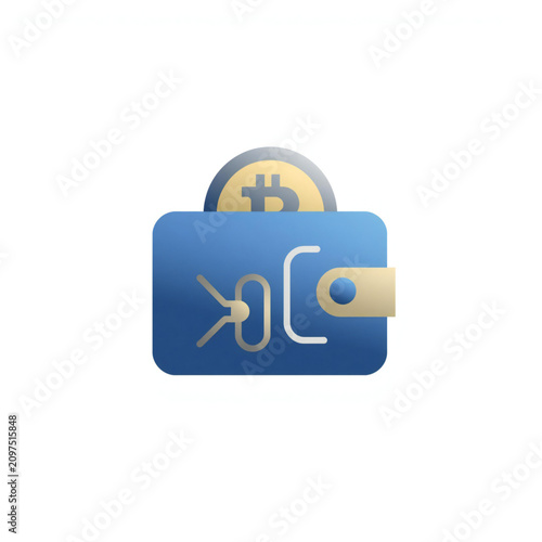Cryptocurrency Wallet Coin Icon Vector Design