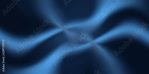Schilderij op canvas Abstract blue background with soft, blurred waves creating a sense of depth and motion