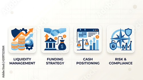Business professionals analyze funding strategy and risk compliance in office setting with financial documents