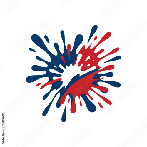 Colorful Abstract Paint Splash Explosion Design.