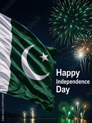 Happy pakistan independence day background.