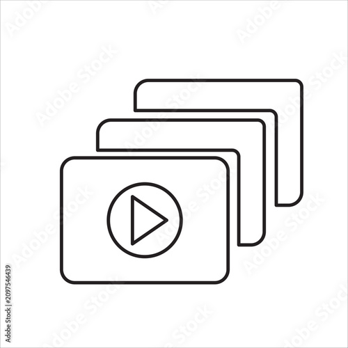 Canvas Print episodes icon. simple line vector