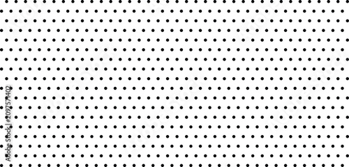 Seamless Polka Dot Pattern Vector, Minimal Black Dot Grid Background for Modern Design