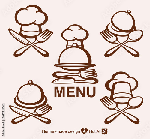 Restaurant label and icon set. Collection icon restaurant. Vector