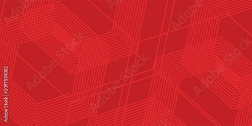 Schilderij op canvas Abstract hexagon rendering of red abstract glass background simple