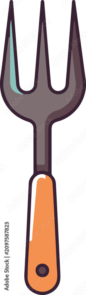 Naklejka premium Minimalist Branch Fork flat design icon vector