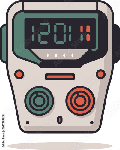 Minimalist Carbon Monoxide Detector flat design icon vector