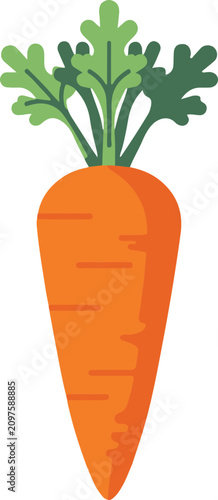 Minimalist Carrot flat design icon vector
