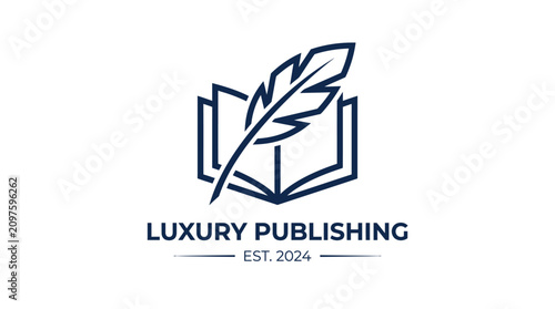 Schilderij op canvas Luxury publishing company logo design.