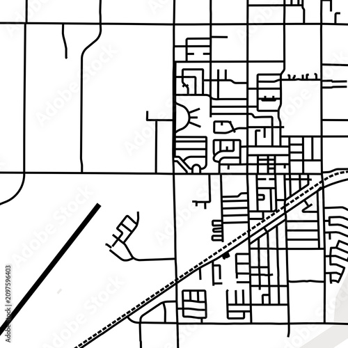 Принти на полотні Symbol Map of the City Goodyear (Arizona, USA) showing the city center with a si