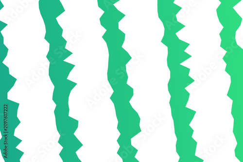 A vibrant green gradient pattern on a white background with wavy stripes
