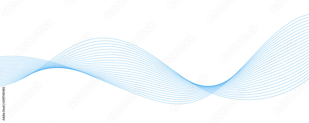 Fototapeta premium abstract blue wave background